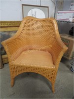 Woven Leather Arm Chair