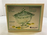INDIANA GLASS OBLONG CANDY BOX & COVER IN ORGINAL