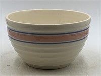 Vintage glazed stoneware  mixing bowl, cream