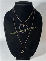 (2) Metal Punk Necklaces