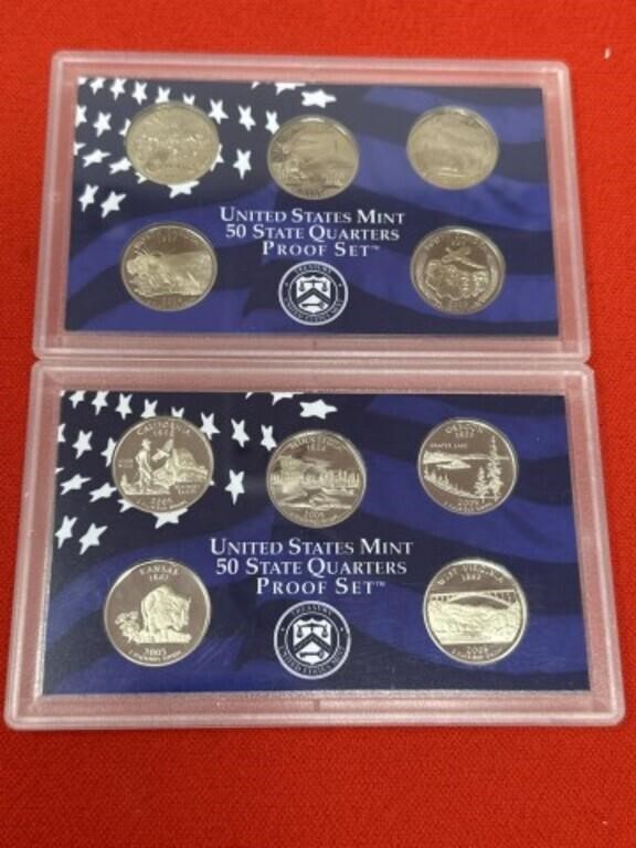 2004 & 2005 U.S. Mint State Quarter Proof Sets