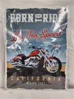 2 metal California bikers fest signs