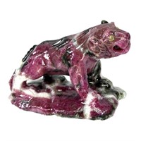 Natural Hand Carved Tiger Ruby/Sapphire