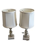 Vintage Pair of Plastic Table Lamps