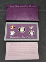 1990 US Mint Proof set coins in original box with