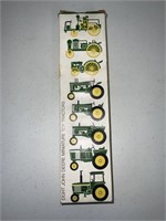 John Deere miniature toy tractors, missing the