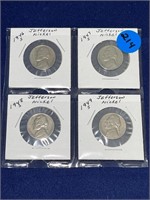4-Jefferson Nickels 1946-S 1947-S 1948-S