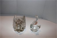 Glass Figurine & Candle Holder