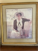 Large portrait of a lady frame is 34 inches wide