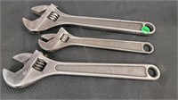 3 CRESCENT WRENCH LOT