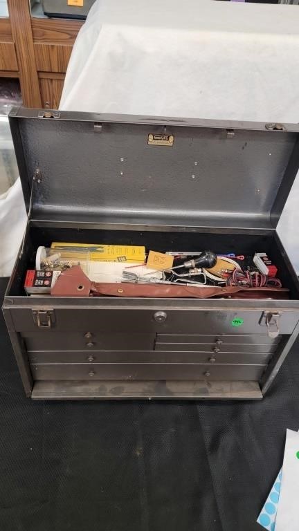 KENNEDY TOOLBOX FULL OF TOOLS AND MORE