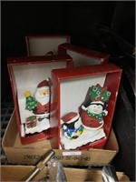 stocking holders penguin and Santa