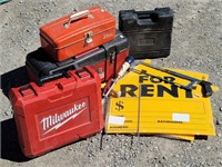 Tool Boxes, Signs, Hand Drill, Craftsman Tool B