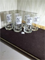 (6) MCM Pinched Hand Blown Glasses THOR
