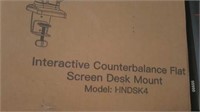 Interactive counterbalance flat screen desk mount