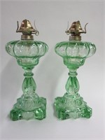Green Glass Oil Lanterns