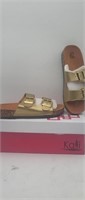 NEW Kali Eagle Gold Slide Sandals Size 7