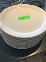 (11) 10" White Dinner Plates