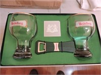 Set of Heidelberg glasses in the case