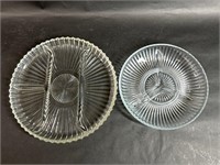 Divided Glass Serving Bowls