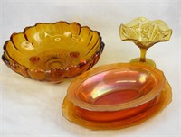 Art Glass Bowls & Dishes- Iridecent- 1960's