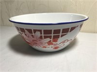 Vintage Peacock Enamel Bowl