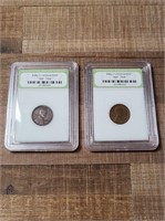 2x Early Lincoln Pennies 1920s coins