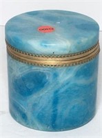 Blue Marble Hinged Lid Canister