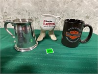 Collectible Mugs,Pewter Cup w/glass bottom