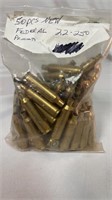 Federal 22-250 primed brass (50 pcs) NEW