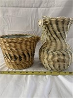 Rope Basket and Vase