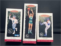 Hallmark ornaments Larry Byrd Nolan Ryan T Aikman