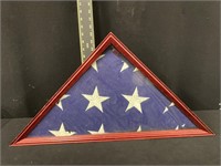Vintage American Flag in Display Case