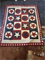 Red, White & Blue Quilt 47"W x 57"H