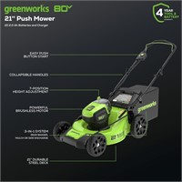 Greenworks 80V 21 Brushless Cordless Lawn Mower