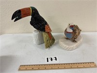 Pair of Mixed Stone Toucan & Duck