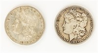 Coin 1883-S & 1904-S Morgan Silver Dollar VG+-XF