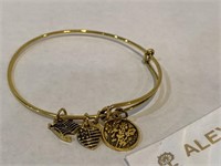 Gold Alex and Ani flowers two Flags