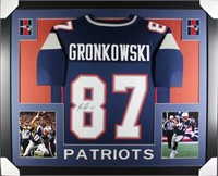 Autographed Rob Gronkowski Custom Framed Jersey