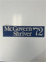 1972 McGovern-Shriver presidential campaign bumper