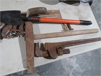 HANDSAWS, PIPE WRENCH, & MISC. TOOLS