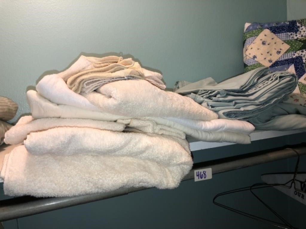 Towels & Linens (Top of Closet)