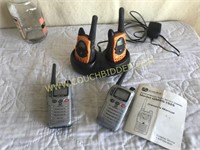 Two sets of walkie talkies