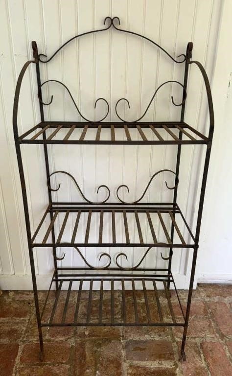 VTG 3-Tier Wrought Iron Bakers Rack/Plant Stand