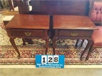 Pair of Queen Anne  End Tables with Drawers