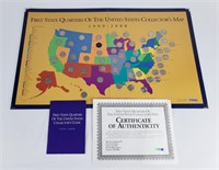 State Quarters of the U.S. Map w/ Quarters