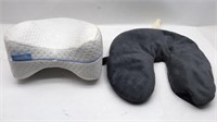 2 Sleeping Aids Neck Pillow And Knee Wedge