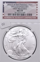 2012 S NGC MS69 SILVER EAGLE