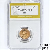 1972/72 Lincoln Memorial Cent PGA MS64 RED DDO