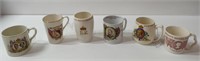 6 Royalty Commemorative Mugs 1911-1977